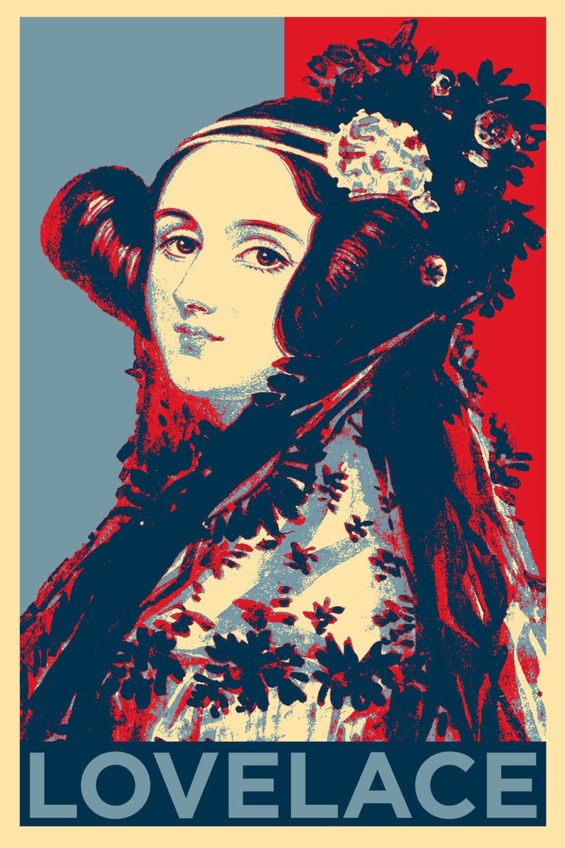 Ada Lovelace Original Art Print 12x8 Inch Photo Poster Gift | Etsy