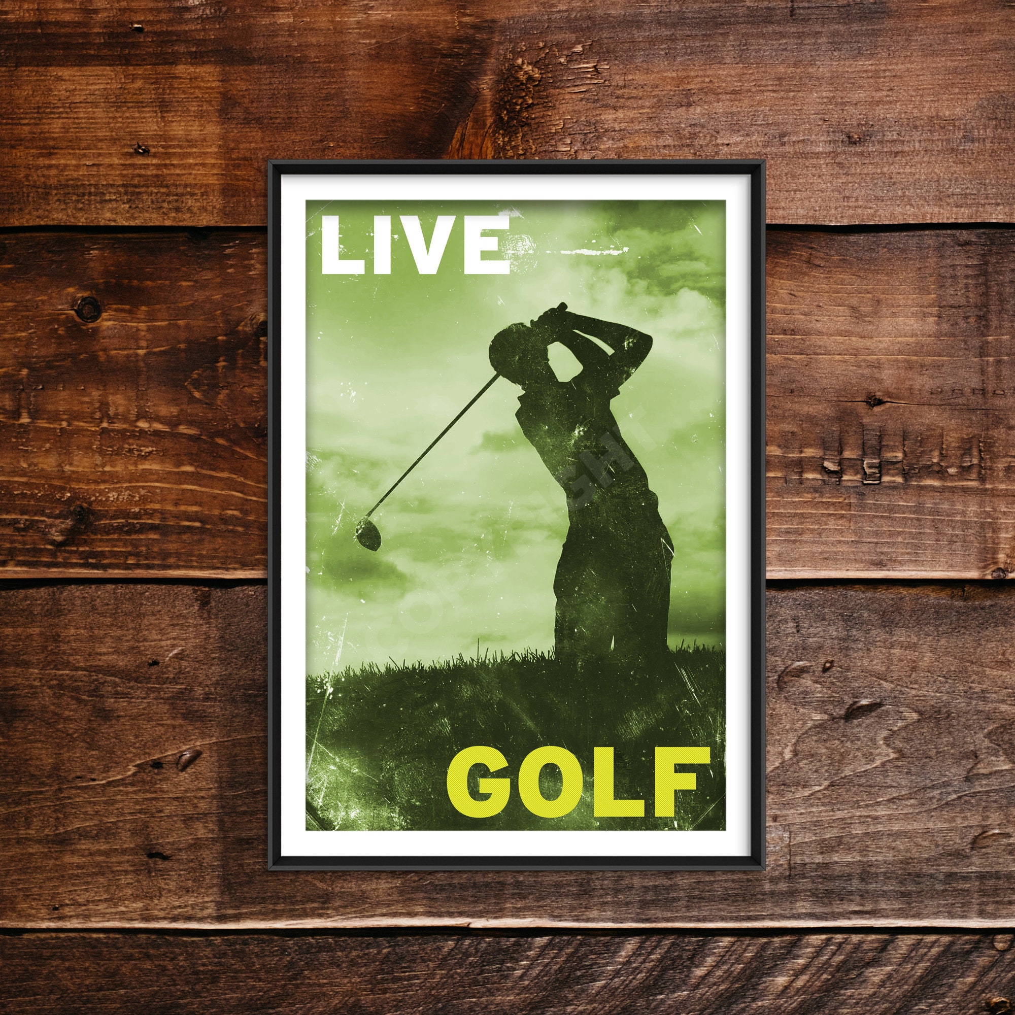 Golf Poster 11 LIVE Golf Zitat Kunst Druck Golf