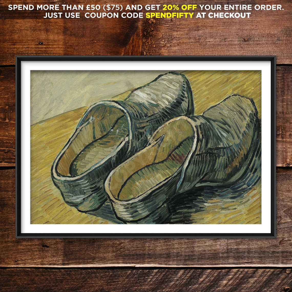 Vincent Van Gogh A Pair of Leather Clogs 1888 Art Print | Etsy