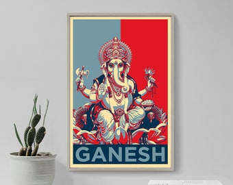 Ganesh Original Art Print - Poster Photo Gift Wall Decor - Hindu God, Spirituality, Hinduism, Buddhism, Indian Religion