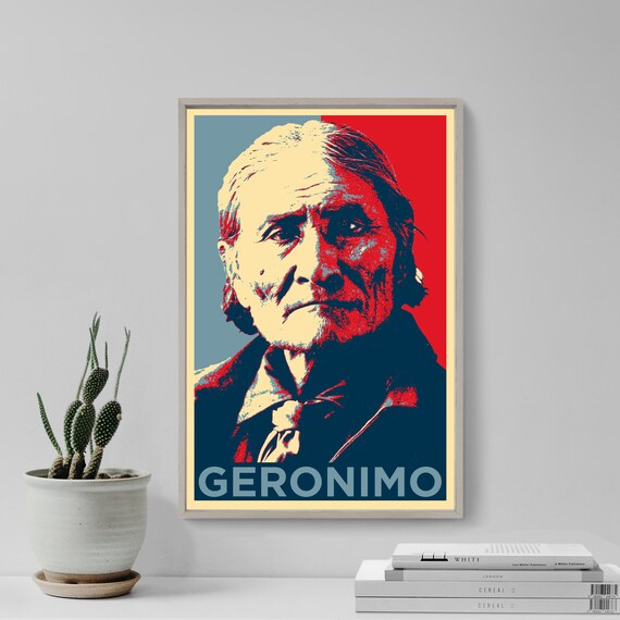 Geronimo Original Art Print Photo Poster Gift Hope Parody Etsy Denmark