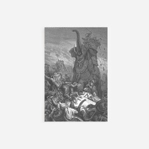 Gustave Dore - The Death of Eleazar (1866) - Drawing Photo Poster Print Art Gift Museum Gallery Giclee Bible