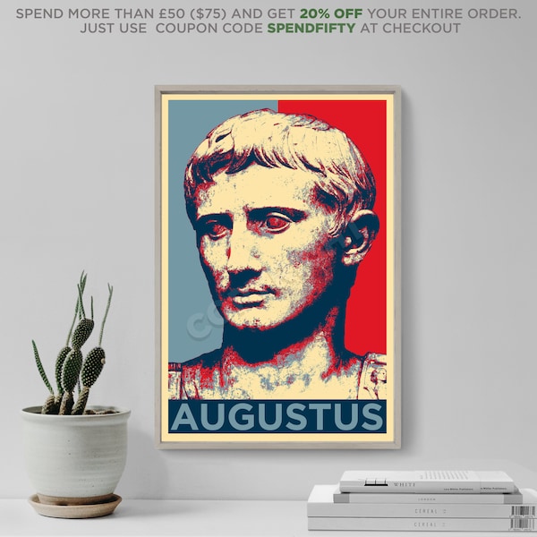 Augustus Caesar Original Art Print - Photo Poster Gift - Roman Emperor First Emperor of Rome