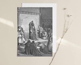 Gustave Dore - David Mourns the Death of Absalom (1866) - Drawing Photo Poster Print Art Gift Home - Christian Bible Christianity #ATTEMPT2