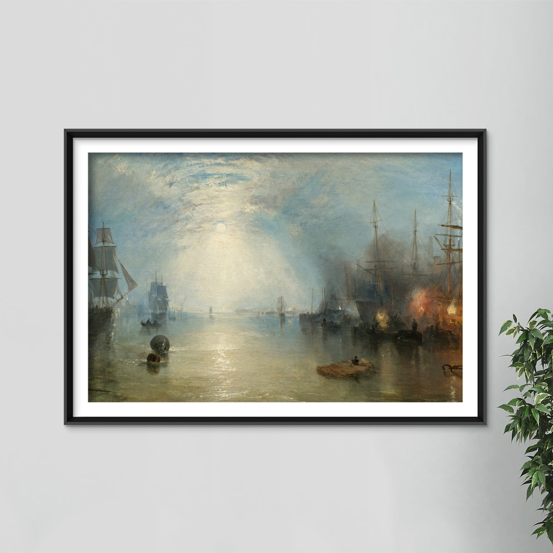 J.M.W.ターナー、コモ湖、希少画集画、 新品額装付 J.M.W.ターナー