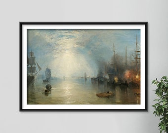 ウィリアム・ターナー - 月光に照らされて石炭を汲み上げる竜骨船員