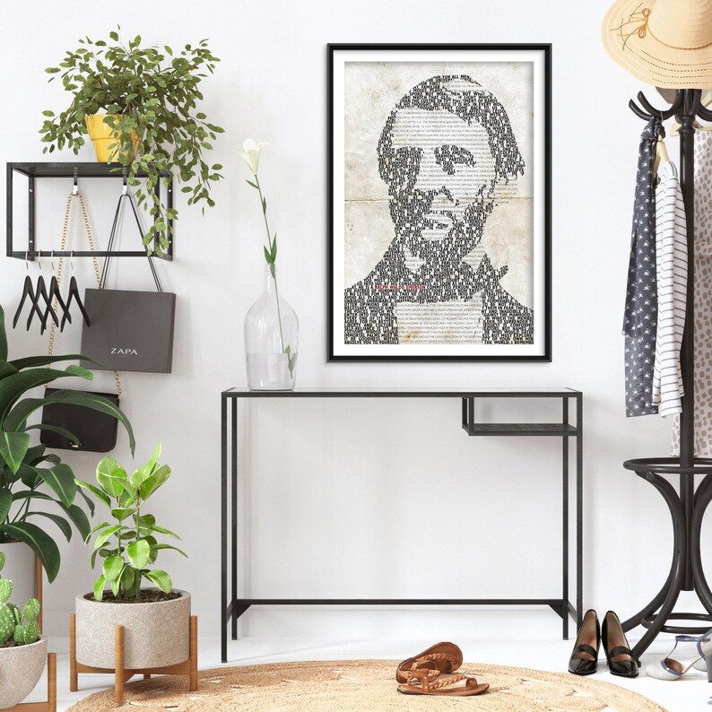 RALPH WALDO EMERSON Typographic Poster - Original Art Print Photo Gift Wall Decor Home Decor Common Sense Self Reliance Bild 2