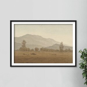 Caspar David Friedrich - New Moon Above the Riesengebirge Mountains (1810) - Classic Painting Photo Poster Print Art Gift Home Wall Decor
