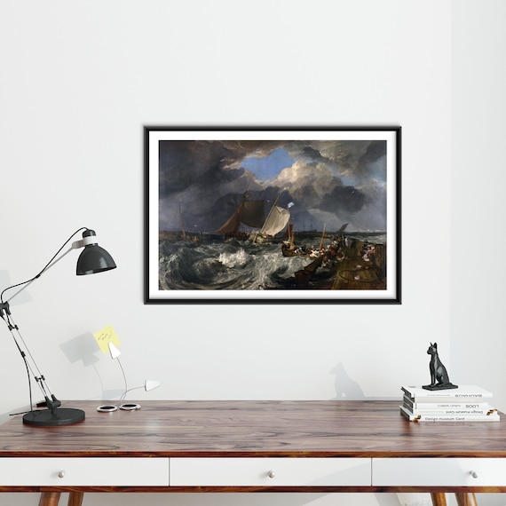 William Turner - Calais Pier (1803) - Painting Photo Poster Print