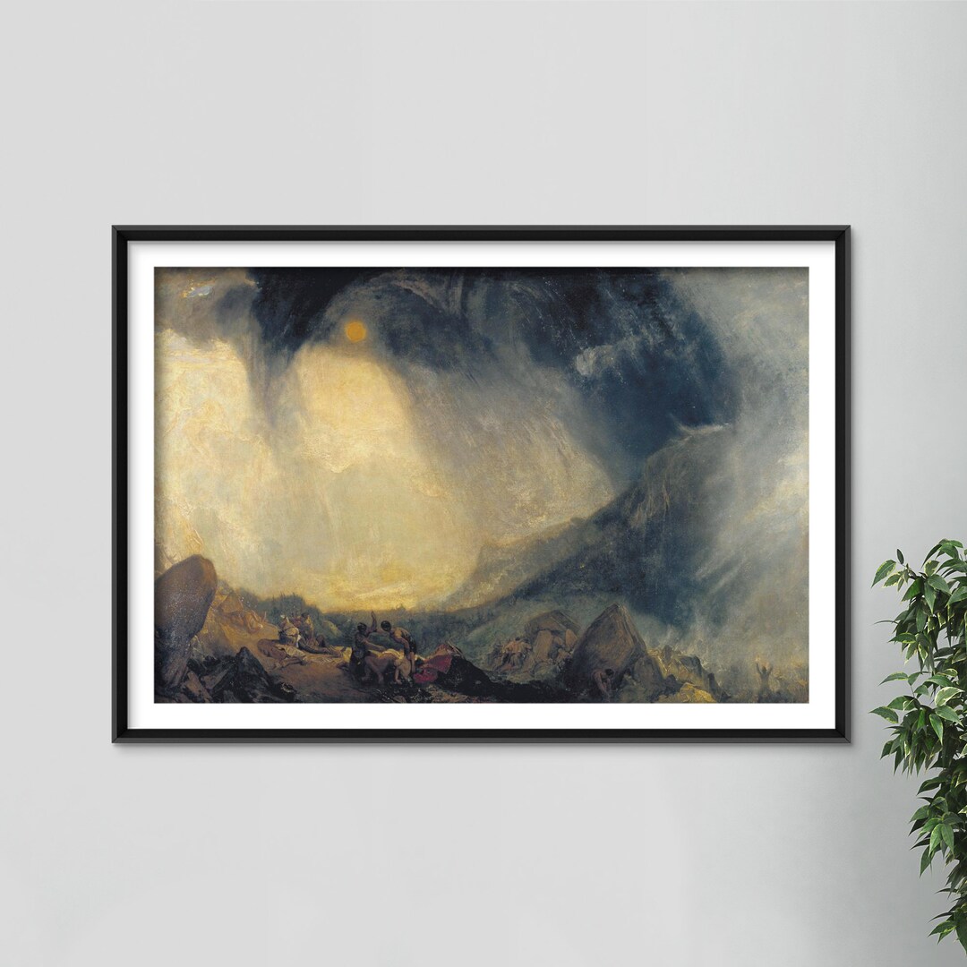 William Turner Hannibal Crossing the Alps 1812 Version 2 Painting Photo Poster Print Art Gift J
