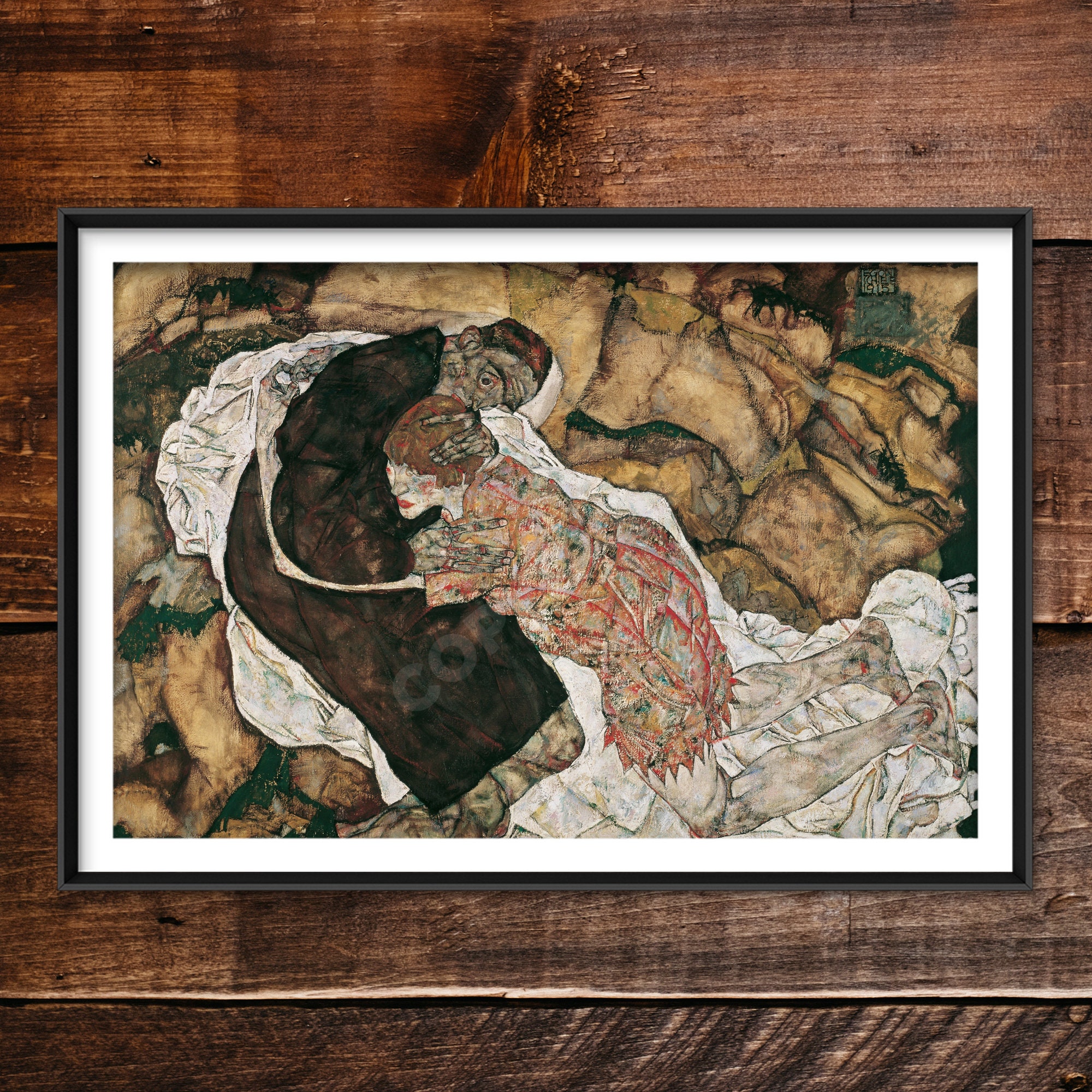 Egon Schiele - Death and the Maiden (1915) - Classic Painting