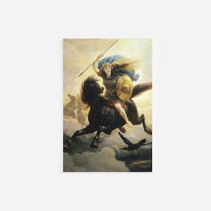 Peter Nicolai Arbo - Valkyrie (1869) - Art Print Poster Painting - Museum Quality Giclee Home Wall Décor