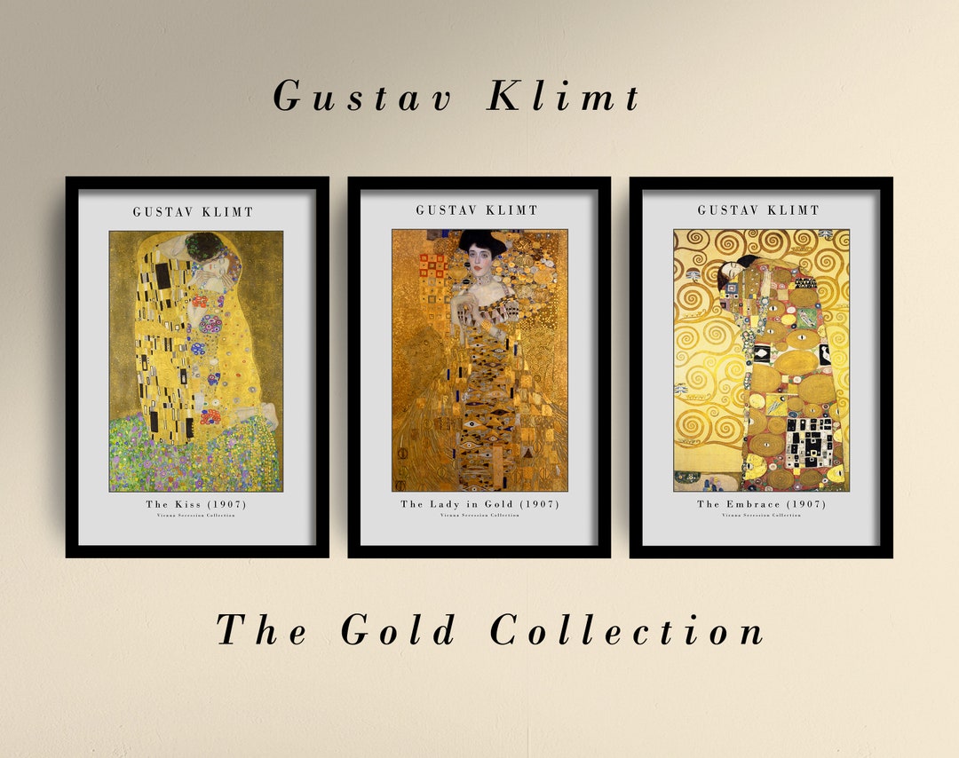KLIMT 6 Posters セット Gustav Klimt Prints Set of 6 - Gallery Wall Set, Gustav