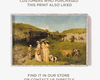 ギュスターヴ・クールベ - 村の若い女性たち（1851年） - 絵画 写真