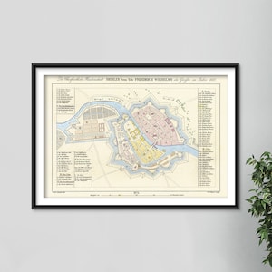 Reproduction of a Vintage Berlin Map from 1688 - Size is 30x20cm - Photo Poster Print Gift Wall Home Decor Art Street Home - Old Archive