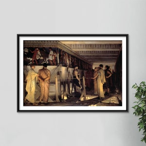 Lawrence Alma-Tadema - Pheidias and the Frieze of the Parthenon (1868) - Classic Painting Photo Poster Print Art Gift Wall Décor Phidias