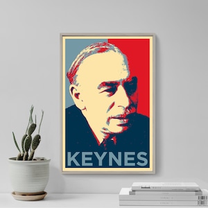 John Maynard Keynes Original Art Print - Photo Poster Gift Home Wall Decor Hope Economics Finance