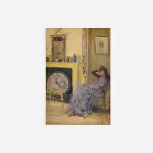 James McNeill Whistler - The Yellow Room (1883) - Classic Painting Photo Poster Print Art Gift Home Wall Décor Museum Giclée