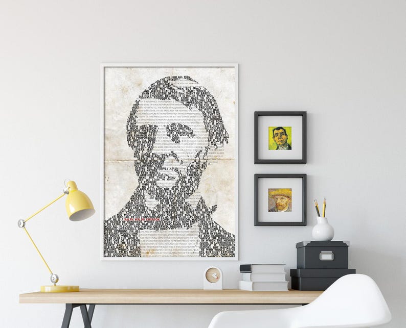 RALPH WALDO EMERSON Typographic Poster - Original Art Print Photo Gift Wall Decor Home Decor Common Sense Self Reliance Bild 4