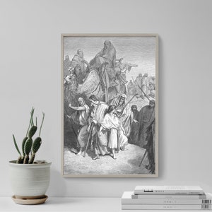 Gustave Dore - Joseph is Sold be his Brothers (1866) - Drawing Photo Poster Print Art Gift Home Museum Gallery Giclee Engraving Bible