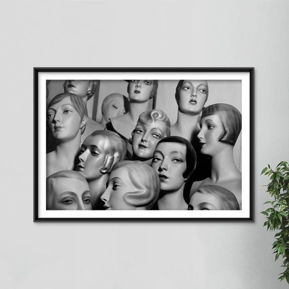 Mannequin Heads (1920) - Vintage Photograph, Photo, Poster, Print, Art Gift, Decor 1920s Fashion - Fashion Wall Art - Fashion Art - 1930s