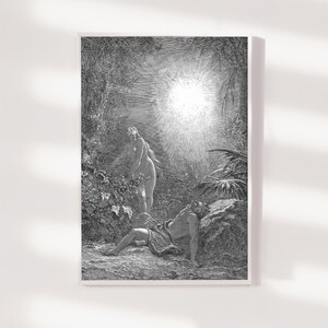 ギュスターヴ・ドレ - イヴの形成 (1866) - ドローイング 写真 ポスター プリント アート ギフト ミュージアム ギャラリー ジクレー 聖書