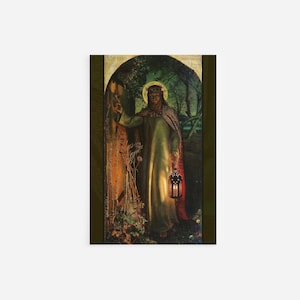 William Holman Hunt - The Light of The World (1856) - Art Print Poster Painting - Museum Quality Giclee Home Wall Décor