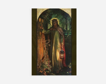 William Holman Hunt - The Light of The World (1856) - Art Print Poster Painting - Museum Quality Giclee Home Wall Décor