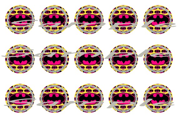 Download 2 Batgirl Bottle Cap 1 Inch Images Yellow Purple Etsy PSD Mockup Templates