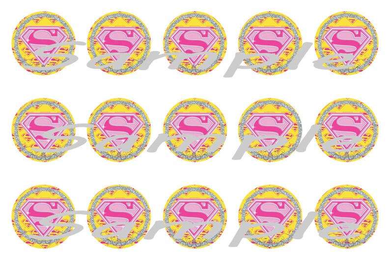 Download 2 Supergirl Bottle Cap 1 Inch Blue Yellow Images Etsy PSD Mockup Templates