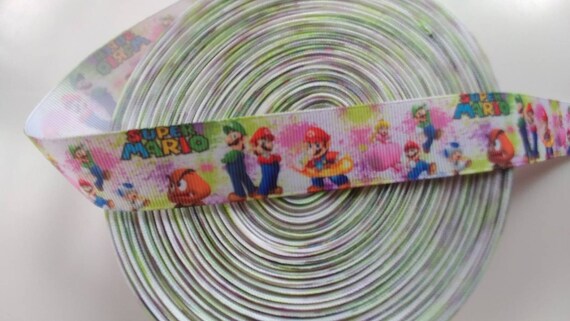 Download Super Mario Bros 1 Inch Grosgrain Ribbon For 1 Yards Etsy PSD Mockup Templates