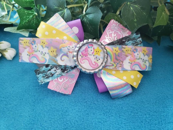 Download Unicorn With Star Boutique Bottle Cap Hair Bow Bow 2 Rts Etsy PSD Mockup Templates