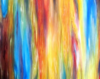 Vibrant Abstract Acrylic Painting on Canvas (24x36)