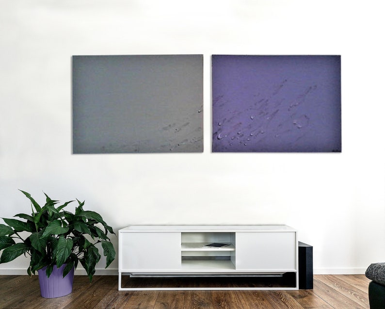 Wall Art Set of 2 Abstract Paintings Pair Modern Textured Etsy