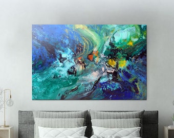 Extra large modern abstract painting art wall art canvas home decor original abstract paintings one of a kind artwork