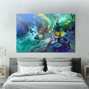 Extra large modern abstract painting art wall art canvas home decor original abstract paintings one of a kind artwork