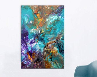 Original Painting 'RNA' Contemporary Art, Modern Abstract by Ron Deri ...