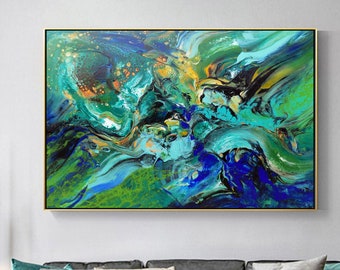large modern abstract painting  wall art canvas home decor original abstract paintings one of a kind artwork