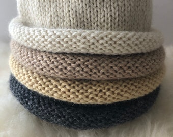 Alpaca HandKnit Baby Beanies by Colorful Crowns