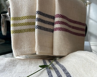 Patrón de telar de 4 varas para paños de cocina de lino y algodón de sarga francesa (PDF)