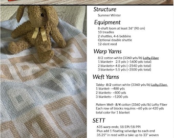 8枚綜絖ベビーブロックデジタル織りパターン