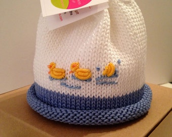 Colorful Crowns Newborn Ducks Baby Hat