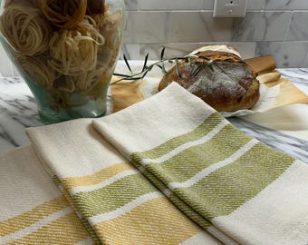 Buy 2 Get 3rd Free French Twill Handwoven Dishtowels  Linen Cotton