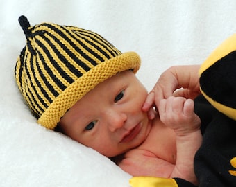 Hand-Knit Cotton Baby Hat, Newborn to 3 Months