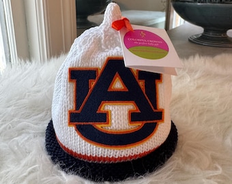 Auburn Tigers Inspired Cotton Baby Beanie