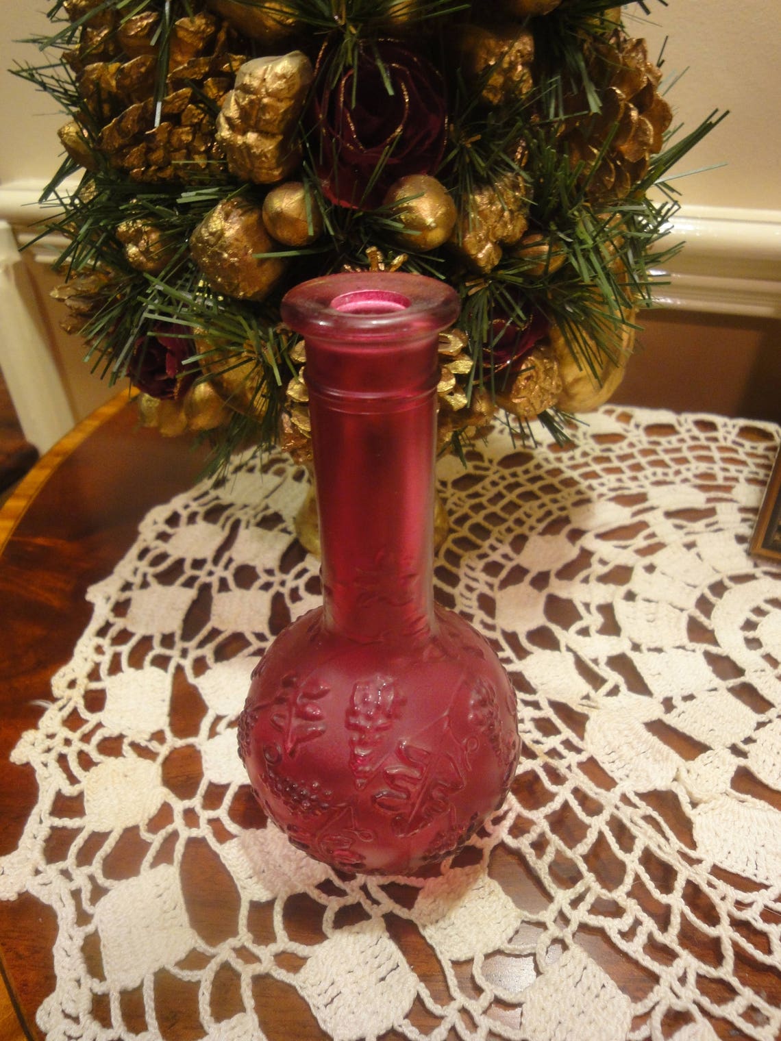 Avon Collectible Vase/Avon Burgundy Vase/Avon Bud Vase/Avon Etsy