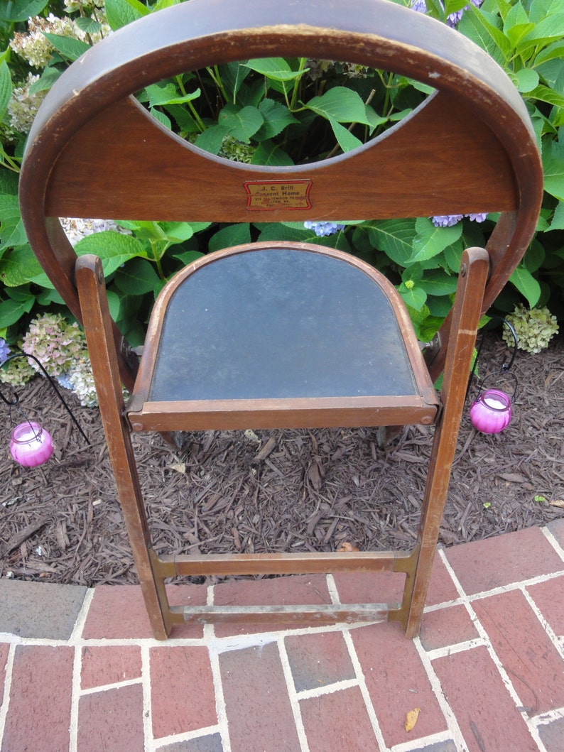 Three Antique Folding Chairs/Two Funeral Home Chairs /Antique Etsy