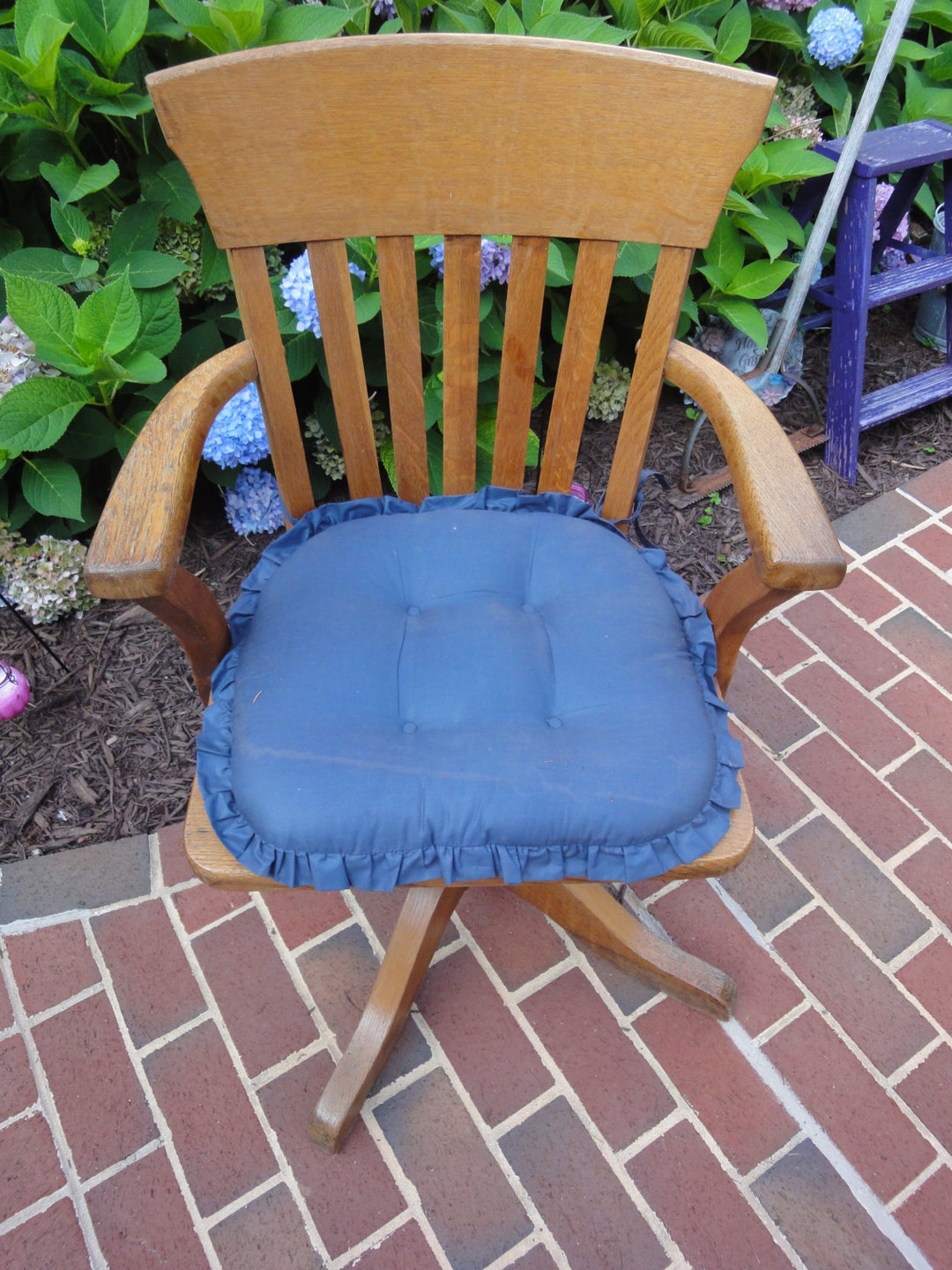 Antique Antique Oak Desk Chair/antique Oak Office Swivel Chair/antique