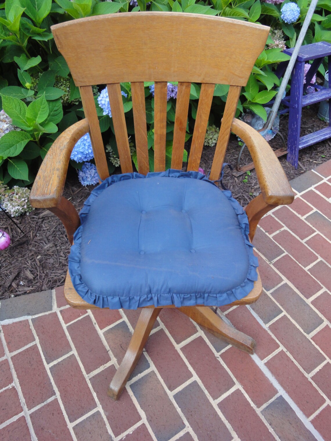 Antique Antique Oak Desk Chair/antique Oak Office Swivel Chair/antique
