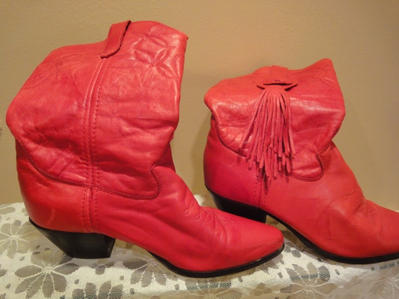 1980's Killer Red Laredo Cowgirl Boots
